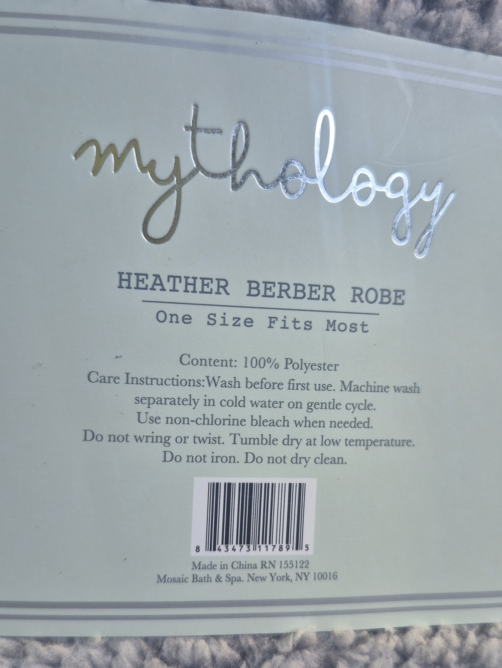 1 Heather Berber Robe - Plush Throw Robe One Size - Picture 5 of 10